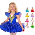 thumbnail image 1 of TBWNWG Girl Dance Leotard Ballet Dance Dress Leotards with Skirt Flutter Sleeve Ballet Ballerina Outfits Leotards, 1 of 4