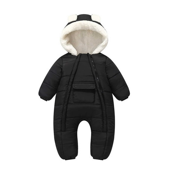TBWNWG Girls Bodysuits Baby Winter Outfit Double Zippers for and Toddlers from 6 to 30 Months,Sizes 6-9 Months