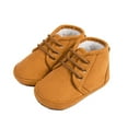 thumbnail image 1 of TBWNWG Girls Boots Baby Lace Up On Soft Sole Shoes for 0-1 Years,Size 12-18 Months, 1 of 9