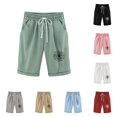 thumbnail image 1 of TBWNWG Girls Casual Elastic Waist Shorts with Pockets Comfy Lightweight Solid Summer Wear,Size 11-12 Years, 1 of 4
