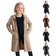 thumbnail image 1 of TBWNWG Girls Cozy Lined Zip Up Hoodie for Autumn Winter Girls Long Sleeve Jacket for Outdoor Daily School Soft Warm Outerwear, 1 of 5