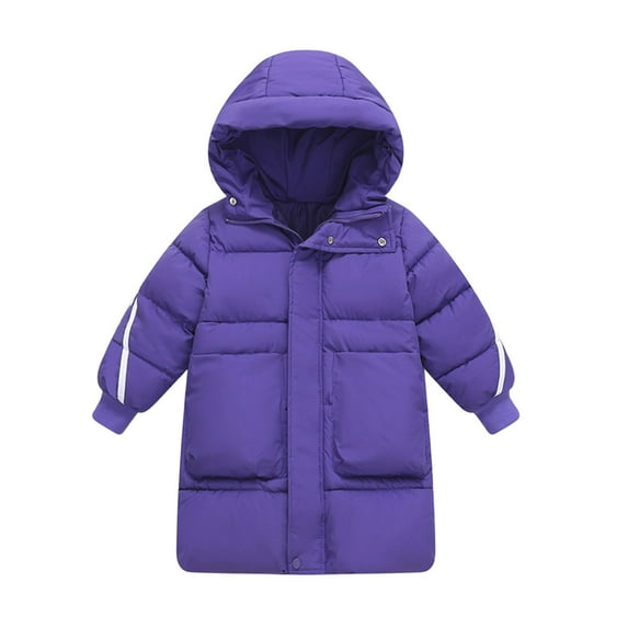 TBWNWG Girls Down Coat for Kids Long Warm Thickened Outerwear Winter Jacket for Daily Casual Outdoor Use Girls Down Outerwear,Size 7-8 Years