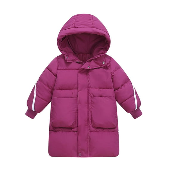 TBWNWG Girls Down Coat for Kids Long Warm Thickened Outerwear Winter Jacket for Daily Casual Outdoor Use Girls Down Outerwear,Sizes 5-6 Years