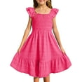 thumbnail image 1 of TBWNWG Girls Dresses Summer Styles Smocked Sleeveless Featuring Pockets for Comfortable Wear,Size 11-12 Years, 1 of 5
