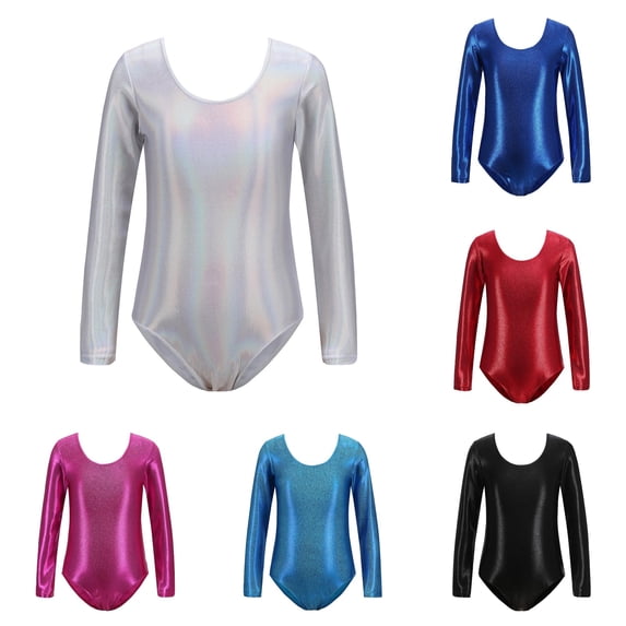 TBWNWG Girls Gymnastics Leotard Long Sleeve Fitness Outfit Unitard Dance Clothing Leotard Bodysuit