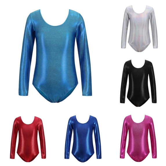 TBWNWG Girls Gymnastics Leotard Long Sleeve Fitness Outfit Unitard Dance Clothing Leotard Bodysuit