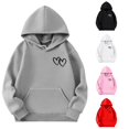 thumbnail image 1 of TBWNWG Girls Hoodie Long Sleeve Soft Sweatshirt Graphic Hoody Kids Cute Pullovers Top Clothes for Girls,Size 5-6 Years, 1 of 4