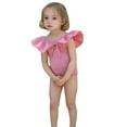 thumbnail image 1 of TBWNWG Girls One Piece Swimsuit Girls Ruffle Bikini Set Cute Fresh Triangle Top Spring Summer Swimwear,Size 7-8 Years, 1 of 7