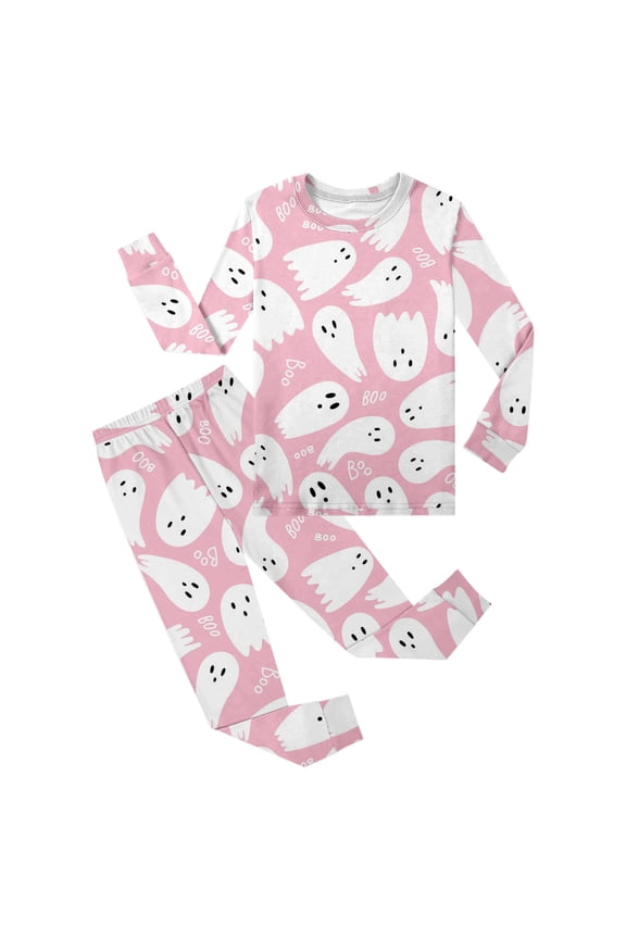 Girls Outfits for Kids Halloween Print Toddler Clothing Round Neck Casual Play Set Soft Comfortable Indoor Wear for Ages 2-8 Years,Sizes 4-5 Years
