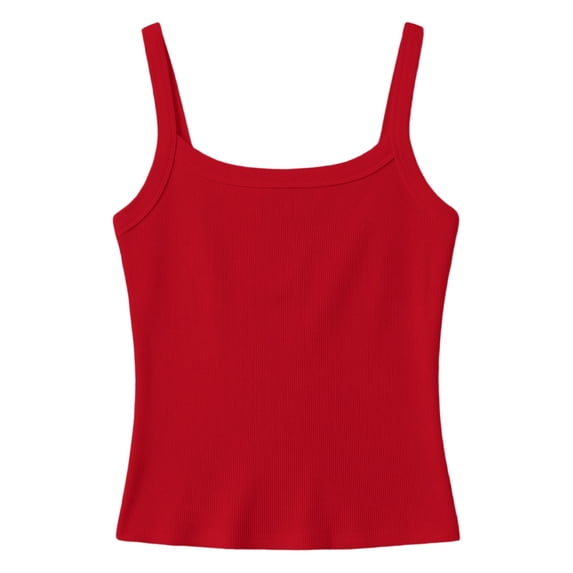 TBWNWG Girls Ribbed Stretch Sleeveless Tank Top Casual Basic Slim Fit Tee Shirt for Kids Toddler Youth,Size 7-8 Years