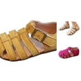 thumbnail image 1 of TBWNWG Girls Sandals for Everyday Casual Wear Breathable Closed Toe Beach Shoes for Toddler and Kids Spring Summer Outdoor Play Footwear Soft Sole Comfort Lightweight Sandals, 1 of 8