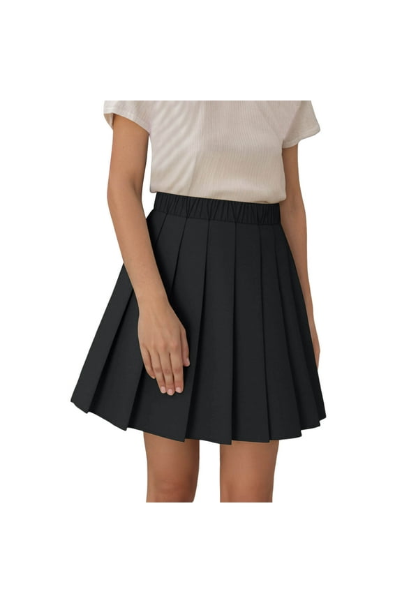 Girls Skirts Summer Fashion Pleated Slim Mini Casual Waist Tennis Skirt Comfortable Style for Active Girls,Size 13-14 Years