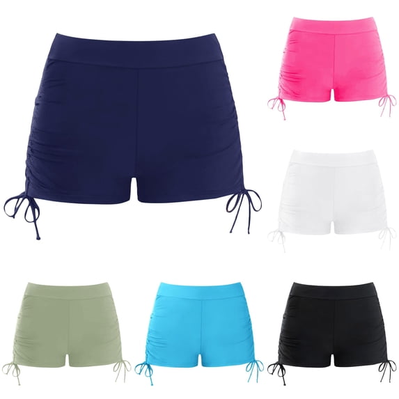 TBWNWG Girls Solid Color High Waist Swim Bottoms for Girls Two Piece Swimsuit Comfortable Stretchy Bottoms Kids Beach Swimwear SummerSpring 3-12Years