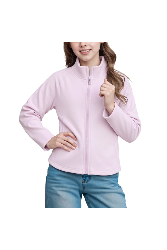 Girls Stand Collar Outerwear Jacket for Autumn Winter Lightweight Silk Blend Cardigan with Warmth and Comfort for Girls,Sizes 12-13 Years