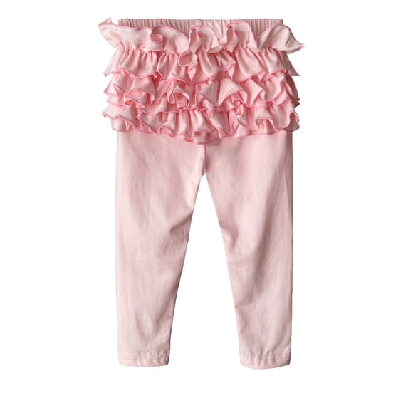 TBWNWG Girls Stretch Skinny Pants With Lace Trim Soft Pure Color Leggings for Toddler Comfortable Everyday Wear,Size 6-12 Months