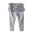 thumbnail image 1 of TBWNWG Girls Stretch Pants With Lace Trim Soft Pure Color Leggings for Toddler Comfortable Everyday Wear,Sizes 2-3 Years, 1 of 5