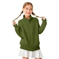 thumbnail image 1 of TBWNWG Girls Sweaters Classic Solid Color Zip Front Cardigan Sweater Jacket For Girls And Boys Comfortable Knit Outerwear, 1 of 8
