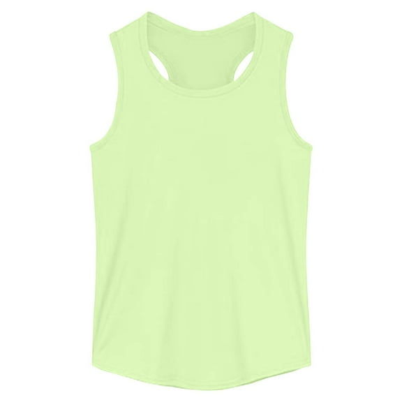 TBWNWG Girls Tank Tops for Summer - Comfortable Stretchy Sleeveless Tees for Casual Outdoor Activities Soft Blend Breathable Fit for Daily Wear,Sizes 1-2 Years