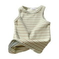 thumbnail image 1 of TBWNWG Girls Tops for Kids - Striped Tank Top Summer Casual Sleeveless Shirt Comfortable Playwear for Toddlers for Everyday Outdoor Activities,Size 5-6 Years, 1 of 3