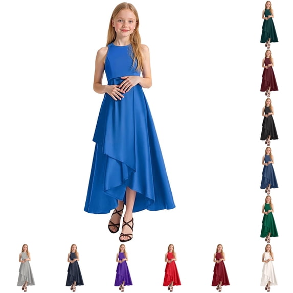 TBWNWG Girls formal Dress for Girls - Elegant Sleeveless Party Gown Suitable for Recitals Pageants Performances and Celebrations
