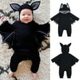 thumbnail image 1 of TBWNWG Halloween Baby Clothes,My First Halloween Outfit Baby Bat Romper Jumpsuit Soft Comfortable Clothes for Toddler Boys Girls,Size 3-6 Months, 1 of 8