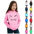 thumbnail image 1 of TBWNWG Hoodies for Girls 10-12,Girls Cartoon Print Hoodie Long Sleeve Pullover Warm Sweatshirt,Sizes 9-10 Years, 1 of 4