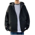 thumbnail image 1 of TBWNWG Jacket for Men,Mens Hooded Oversize Plush Loose Cardigan Sweater,Size 3XL, 1 of 5