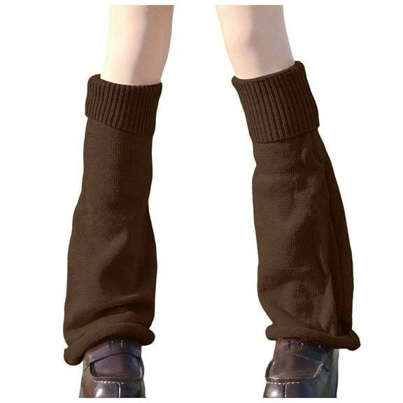 TBWNWG Japanese Gothic Knitted Leg Warmers Winter Knee High Socks Fashion Ankle Gaiters Cozy Footwear,Sizes One Size