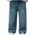 thumbnail image 1 of TBWNWG Kids Baggy Jeans,Boys Cargo Trousers Fully Elastic Waist Trousers for Children Regular Fit Age 4-12 Years,Sizes 6-7 Years, 1 of 5