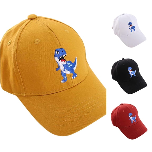 TBWNWG Kids Baseball Cap Summer Sun Hat for Boys Toddler Adjustable Dinosaur Embroidery Casual Outdoor Sports Headwear,Size 2-8 Years
