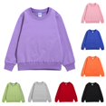thumbnail image 1 of TBWNWG Kids Child Toddler Baby Boys Girls Solid Patchwork Long Sleeve Sweatshirt Pullover Tops Blouse Outfits Clothes, 1 of 3