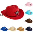 thumbnail image 1 of TBWNWG Kids Hats Caps Summer Sun Straw Western Cowboy Hat for Beach Girls Boys Child Toddler Youth Ages 2 To 6 Years,Sizes A, 1 of 5