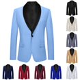 thumbnail image 1 of TBWNWG Kids Long Sleeve Lapel formal Suit Jacket Button Business Boys Girls Casual Wedding Tuxedo Outerwear, 1 of 3