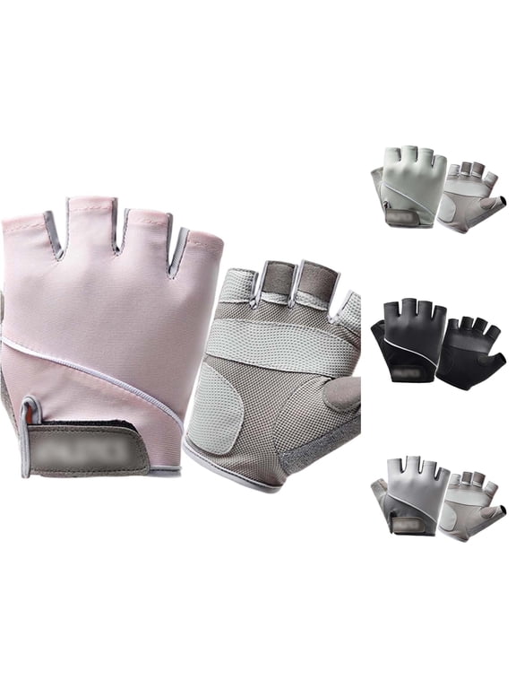 Kids Outdoor Sports Exercise Cycling Gloves Half Finger Open Finger Breathable for Daily School Skateboard Roller Skating,Sizes 10-12