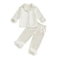 thumbnail image 1 of TBWNWG Kids Satin Pajamas Sets Girls Boys Button-Down Silk Pajamas Sleepwear,Size 14 Years, 1 of 3