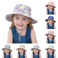 thumbnail image 1 of TBWNWG Kids Sun Hat Breathable Fisherman Cap Summer Beach Toddler Outdoor Casual Protective Wide Brim Adjustable Lightweight for Boys Girls,Sizes 0-8 Months, 1 of 5