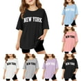 thumbnail image 1 of TBWNWG Kids Tshirts Girls Children Kids Girls Short Sleeve T Shirts Kids Summer Oversized Tops,Size 7-8 Years, 1 of 6