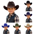thumbnail image 1 of TBWNWG Kids Western Cowboy Hat for Children Or Style Hat for Boys and Girls Sun Adjustable Fit Easy Care Baby Toddler Headwear for Everyday Adventures,Size 6-12 Years, 1 of 4