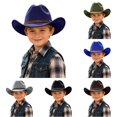 thumbnail image 1 of TBWNWG Kids Western Cowboy Hat for Children Or Style Hat for Boys and Girls Sun Adjustable Fit Easy Care Baby Toddler Headwear for Everyday Adventures,Size 6-12 Years, 1 of 4