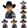thumbnail image 1 of TBWNWG Kids Western Cowboy Hat for Children Or Style Hat for Boys and Girls Sun Adjustable Fit Easy Care Baby Toddler Headwear for Everyday Adventures,Size 6-12 Years, 1 of 4