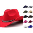 thumbnail image 1 of TBWNWG Kids Western Cowboy Hat for Children Or Style Hat for Boys and Girls Sun Adjustable Fit Easy Care Baby Toddler Headwear for Everyday Adventures,Size 6-12 Years, 1 of 3