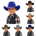 thumbnail image 1 of TBWNWG Kids Western Cowboy Hat for Children Or Style Hat for Boys and Girls Sun Adjustable Fit Easy Care Baby Toddler Headwear for Everyday Adventures,Sizes 6-12 Years, 1 of 4