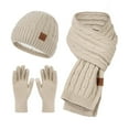 thumbnail image 1 of TBWNWG Knitted Winter Accessory Set for Women Cozy Hat Scarf and Gloves Cold Weather,One Size, 1 of 2