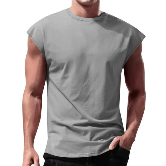 TBWNWG Men T Shirts Mens Workout Tank Top Sleeveless Shirt for Muscle Gym Bodybuilding Fitness Training,Sizes 2XL