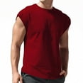 thumbnail image 1 of TBWNWG Men's Breathable Sleeveless T-Shirt Slim Fit Summer Round Neck Fashionable Tops for Men,Size M, 1 of 4