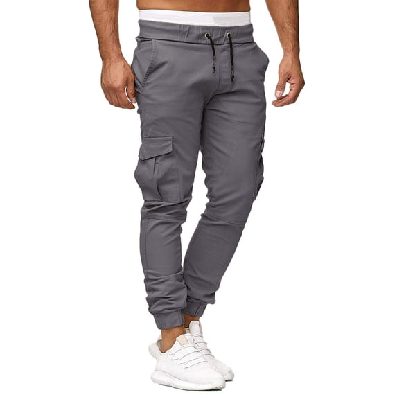 TBWNWG Men's Casual Pants Baggy Solid Sweatpants with Elastic Sport Pockets for Everyday Use,Sizes 2XL