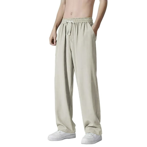 TBWNWG Men's Pants With Deep Pockets Loose Fit Casual Jogging Trousers For Running Workout Training Basketball,Sizes 2XL