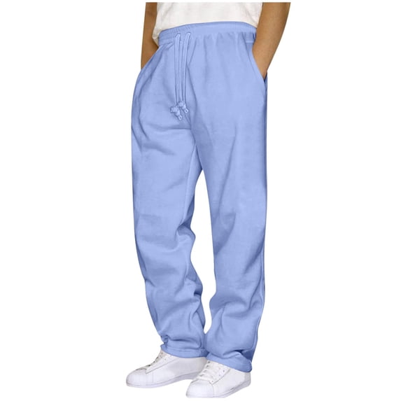 TBWNWG Men's Casual Pants Solid Color Comfortable Long Sweatpants Design with Pockets for Daily Wear Size 2XL