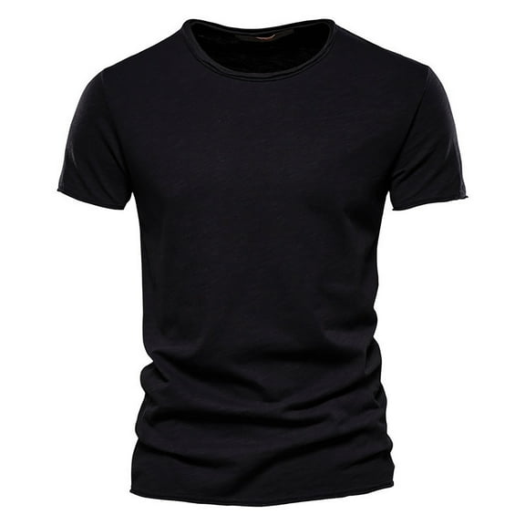 TBWNWG Men's Casual Solid Color Crew Neck Short Sleeve Tee Shirt Comfortable Fashion Basic Top,Size S