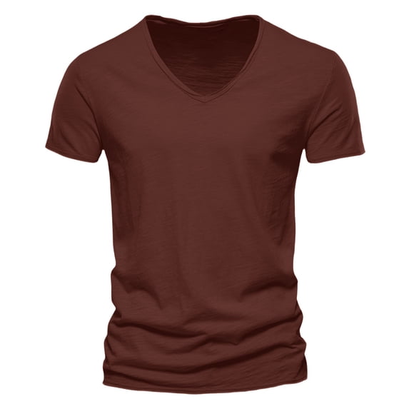 TBWNWG Men's Casual Solid Color Short Sleeve T-Shirt Comfortable Summer Daily Wear Basic Tee Top,Size 3XL